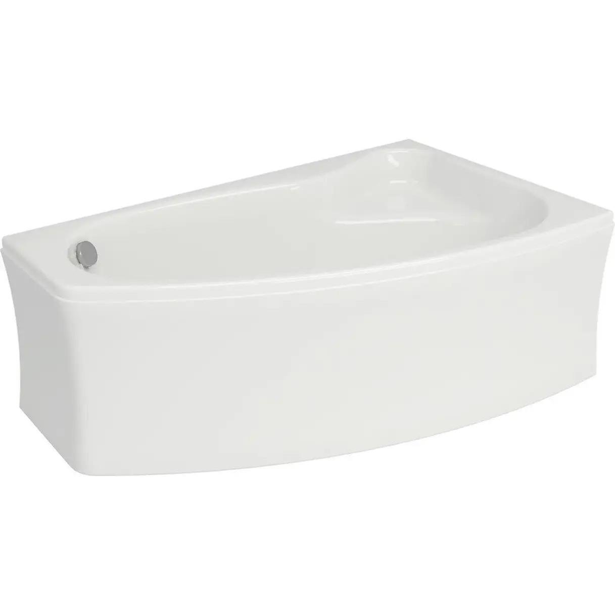 Ванна акриловая асимметричная угловая Cersanit Sicilia New правосторонняя с ножками 187 л ТИП 1 150х100 см Белый