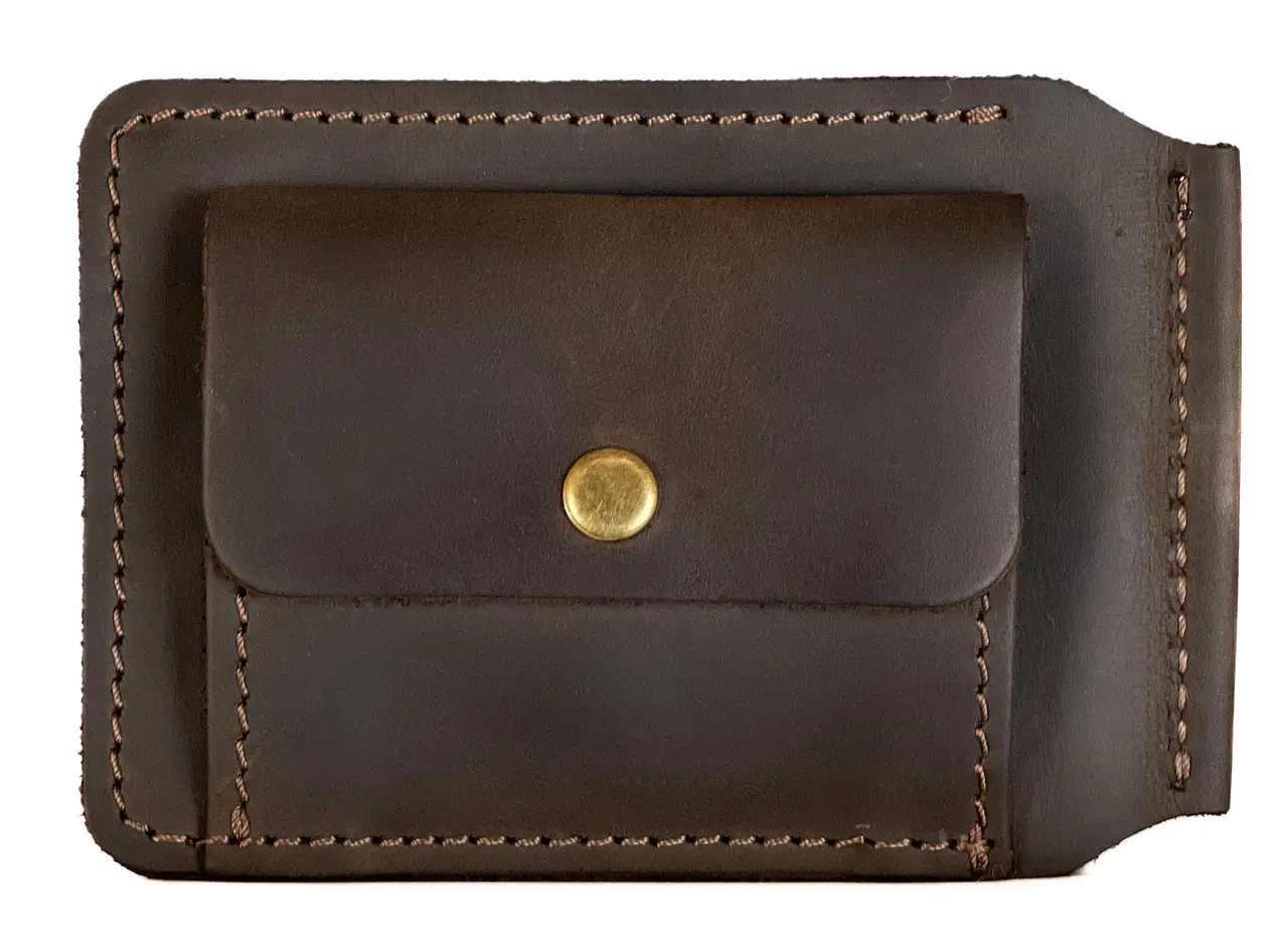 Гаманець із затискачем Double шкіряний 12х8х5х1 см - фото 5 Гаманець із затискачем Double шкіряний 12х8х5х1 см - фото 5