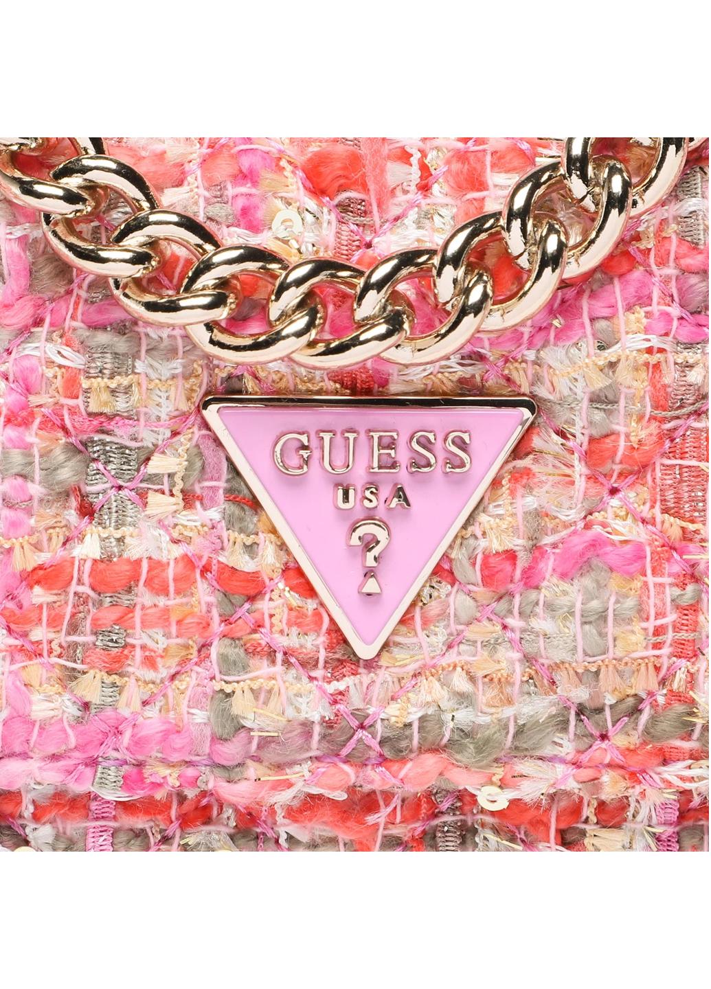 Сумка крос боді жіноча твідова Guess SPARK MICRO MINI HWTF8700780-FMU Фуксія - фото 9 Сумка крос боді жіноча твідова Guess SPARK MICRO MINI HWTF8700780-FMU Фуксія - фото 9