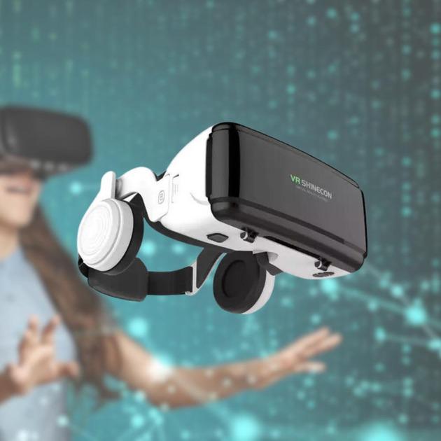 Очки виртуальной реальности VR SHINECON для просмотра с наушниками (VR-5959) - фото 2 Очки виртуальной реальности VR SHINECON для просмотра с наушниками (VR-5959) - фото 2