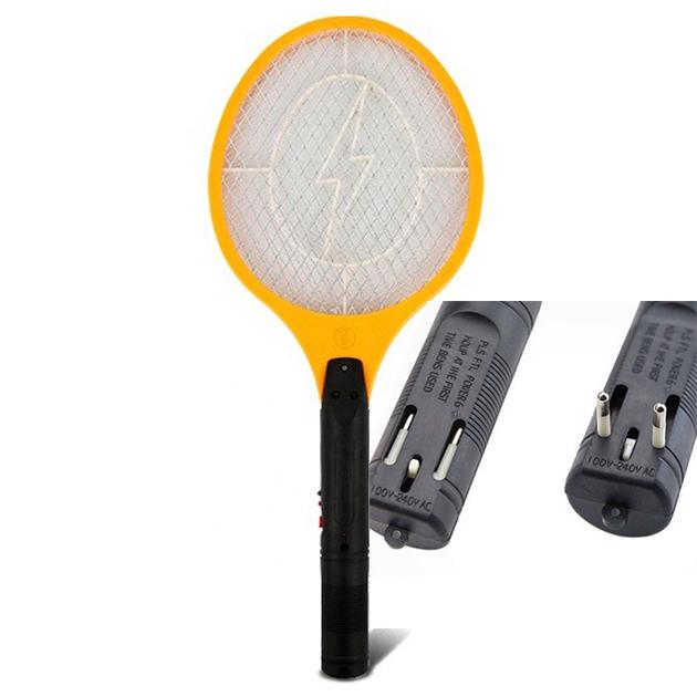 Електрична мухобійка Rechargeable Mosquito-hitting Swatter Жовтий - фото 2