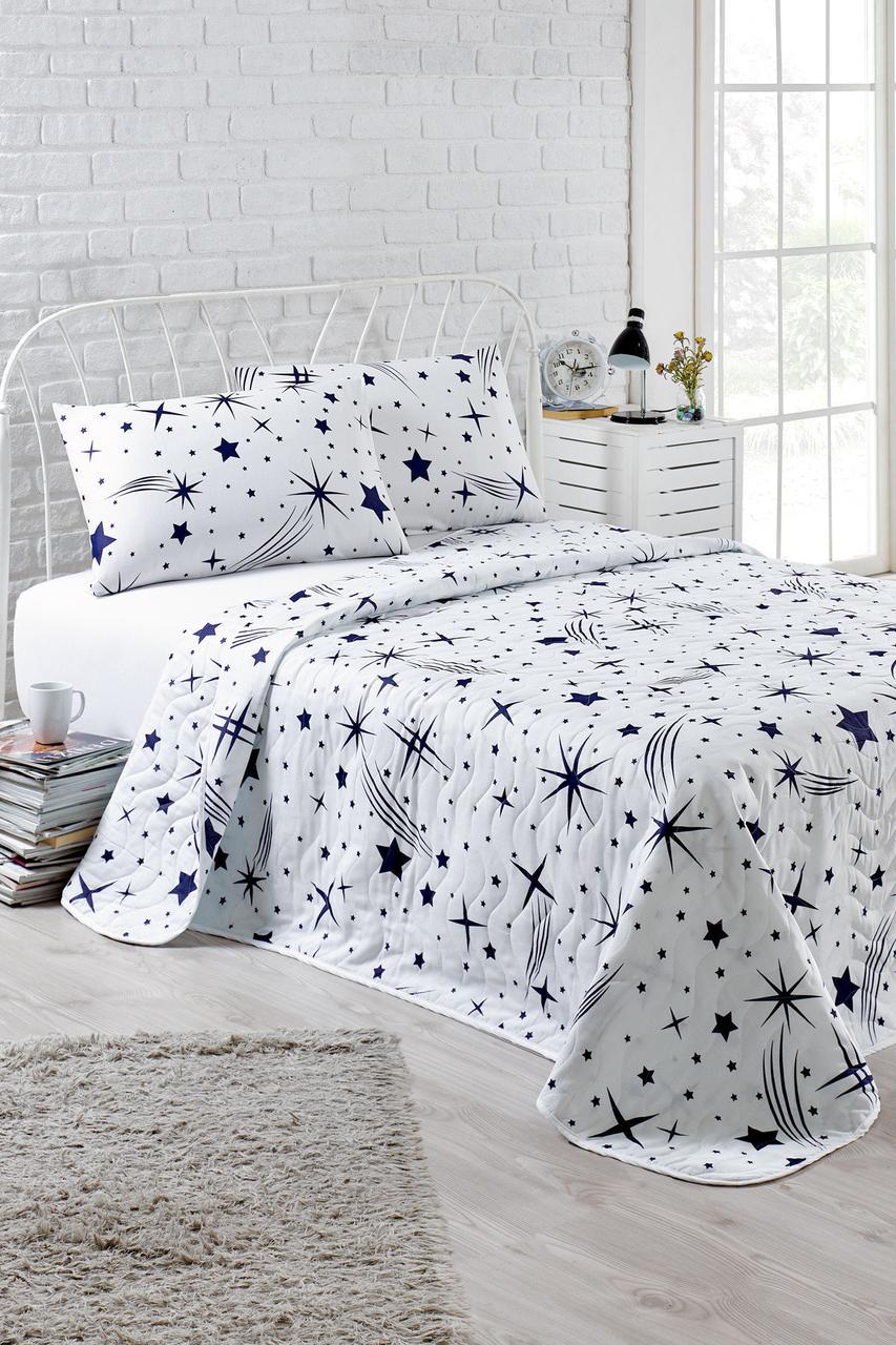 Покрывало стеганное с наволочкой Eponj Home Halley beyaz 160х220 Белый (2000022170604)