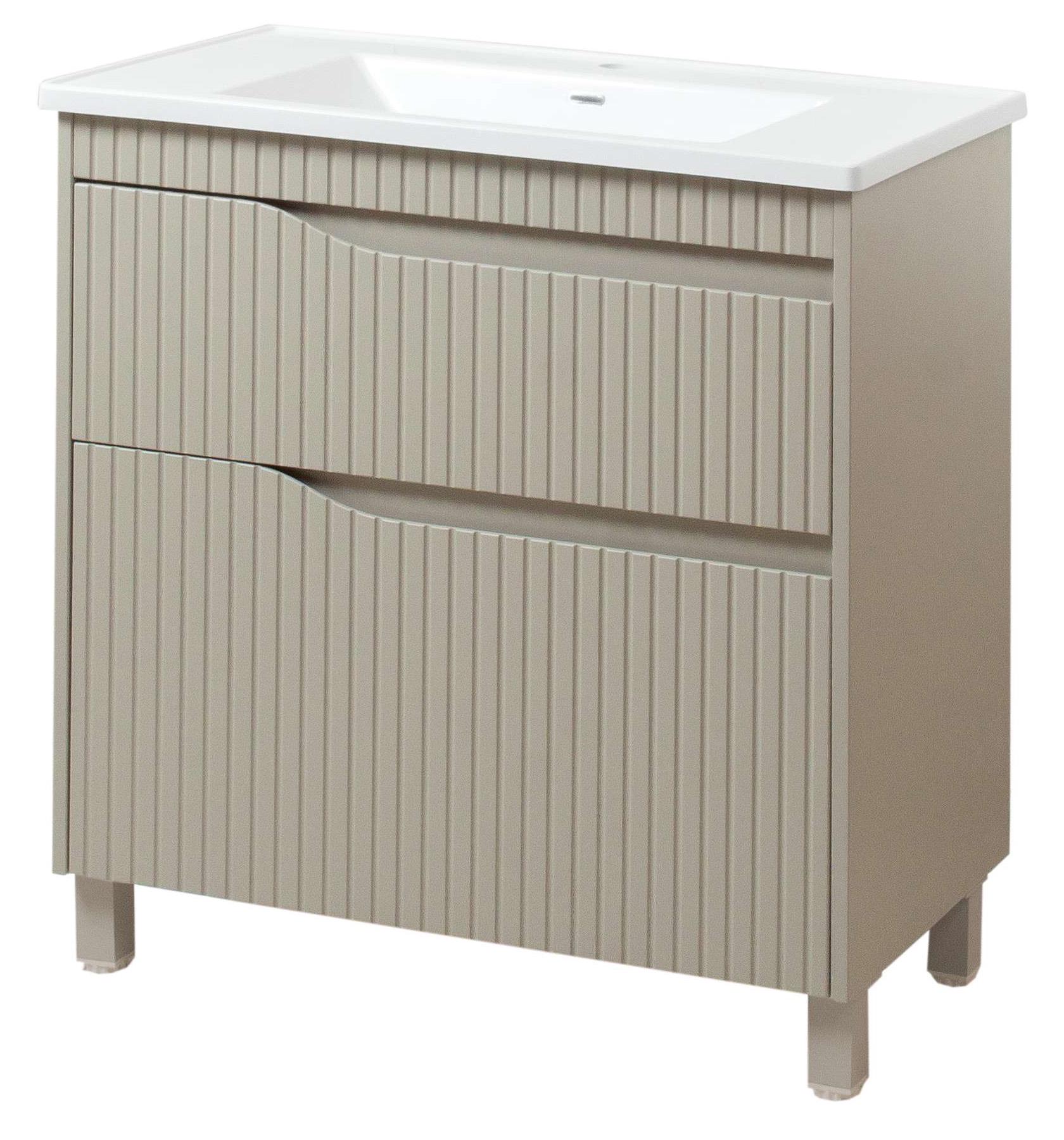 Тумба ЮВВИС Florence ТНБ-2 Д с умывальником Канте 60 см Мокко матовый (UVV154)