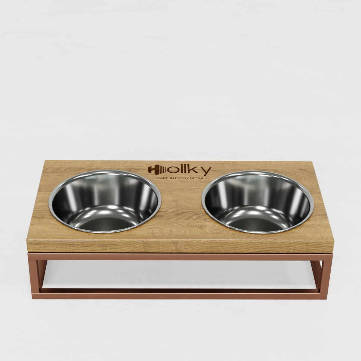 Миски на підставці для маленьких собак і котів Hollky Base S 2х0,45 л (BS-36187-GLNT) - фото 4 Миски на підставці для маленьких собак і котів Hollky Base S 2х0,45 л (BS-36187-GLNT) - фото 4