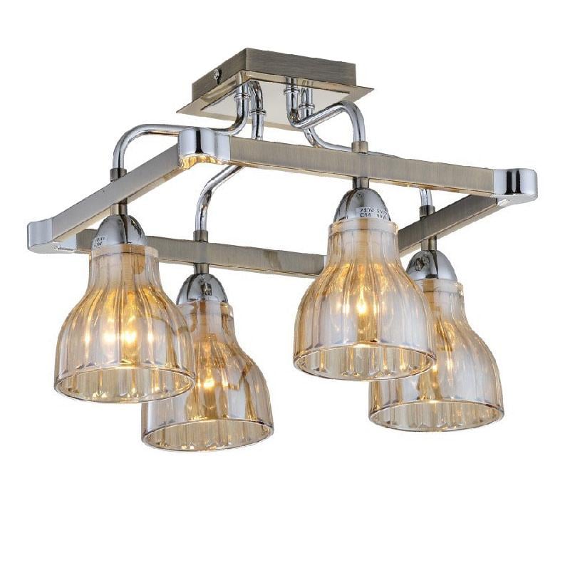Люстра стельова Light House ES-15948/4 на чотири лампи Хром