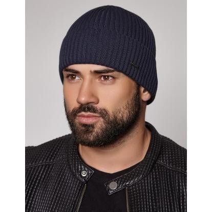 Шапка мужская хлопковая Caskona HENRY FLIP с отворотом без подкладки 56 Б/Ф One Size Джинс (298354)