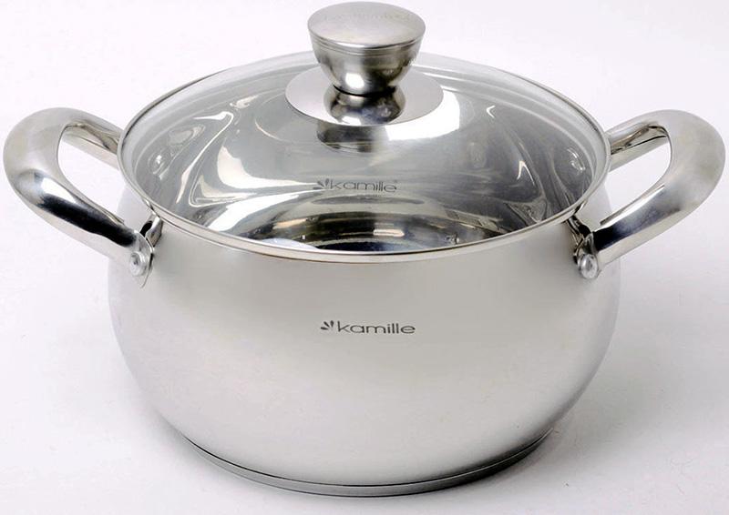 Кастрюля Kamille Excellent 6,7 л из нержавеющей стали (KM-4014S)