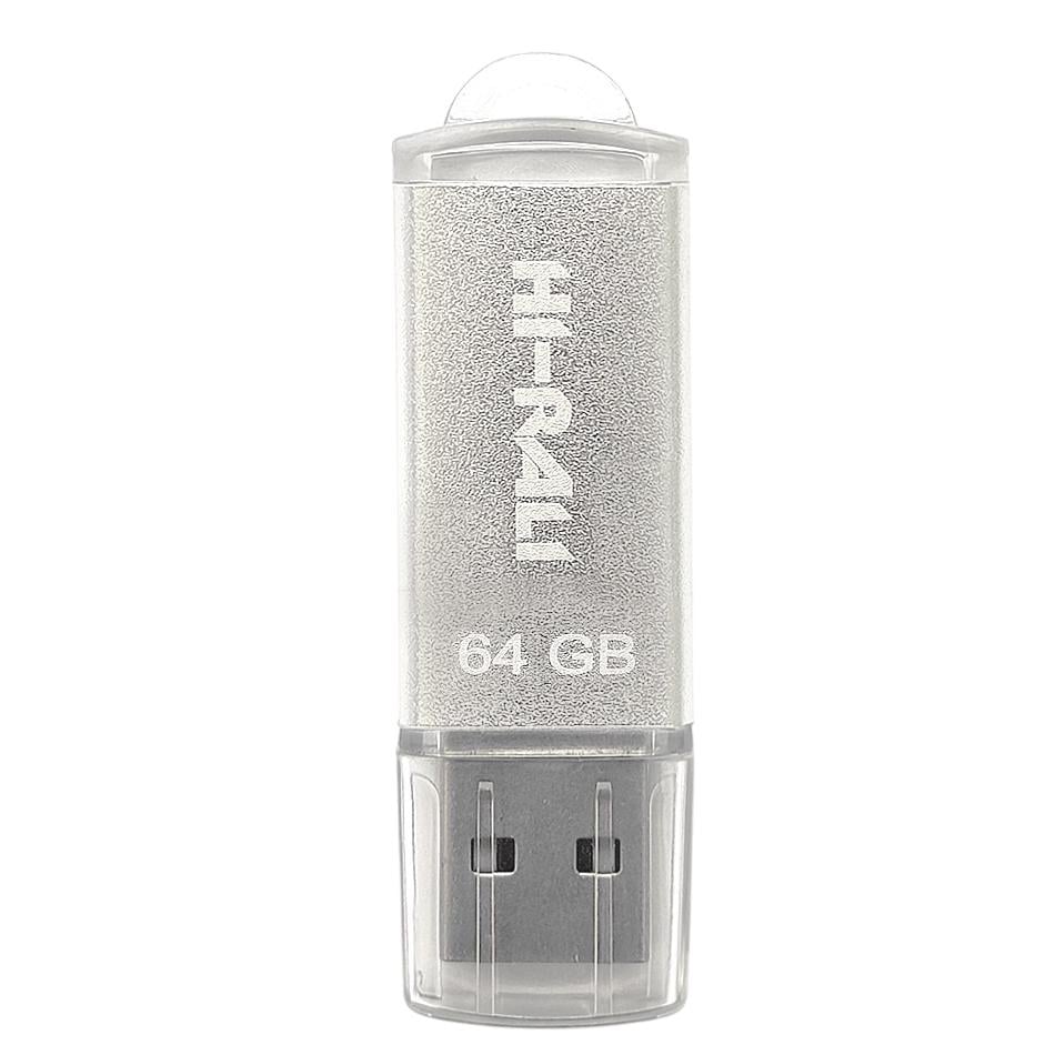 Флешка Hi-Rali Rocket 64 ГБ USB 2.0 Type-A Серебристый (629594)