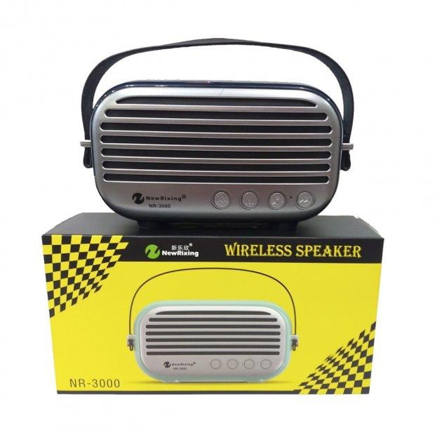 Колонка портативная NR-3000 10 Вт USB/SD/FM/Bluetooth Серый (lp-88785)