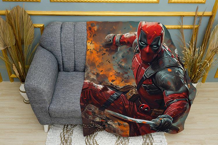 Плед Art Deadpool Marvel плюш однослойный 135х150 см (113406) Плед Art Deadpool Marvel плюш однослойный 135х150 см (113406)