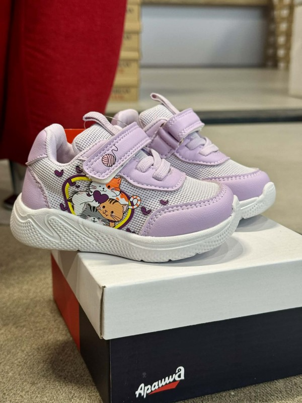 Кроссовки для девочки Apawwa 00000004702 14 см р. 21 Белый/Фиолетовый (5959390265)