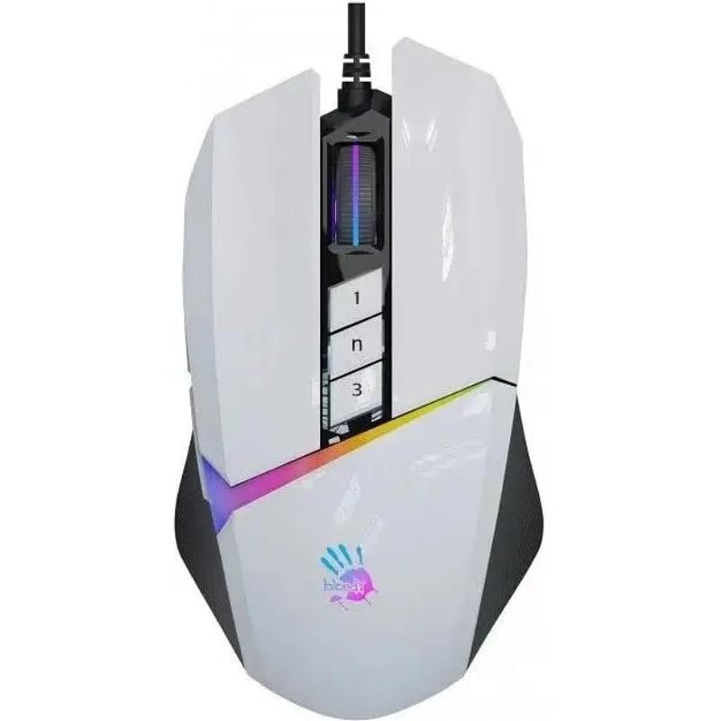 Комп'ютерна мишка дротова ігрова Bloody W60 Max USB з підсвічуванням Panda White (W60 Max Bloody Panda White)