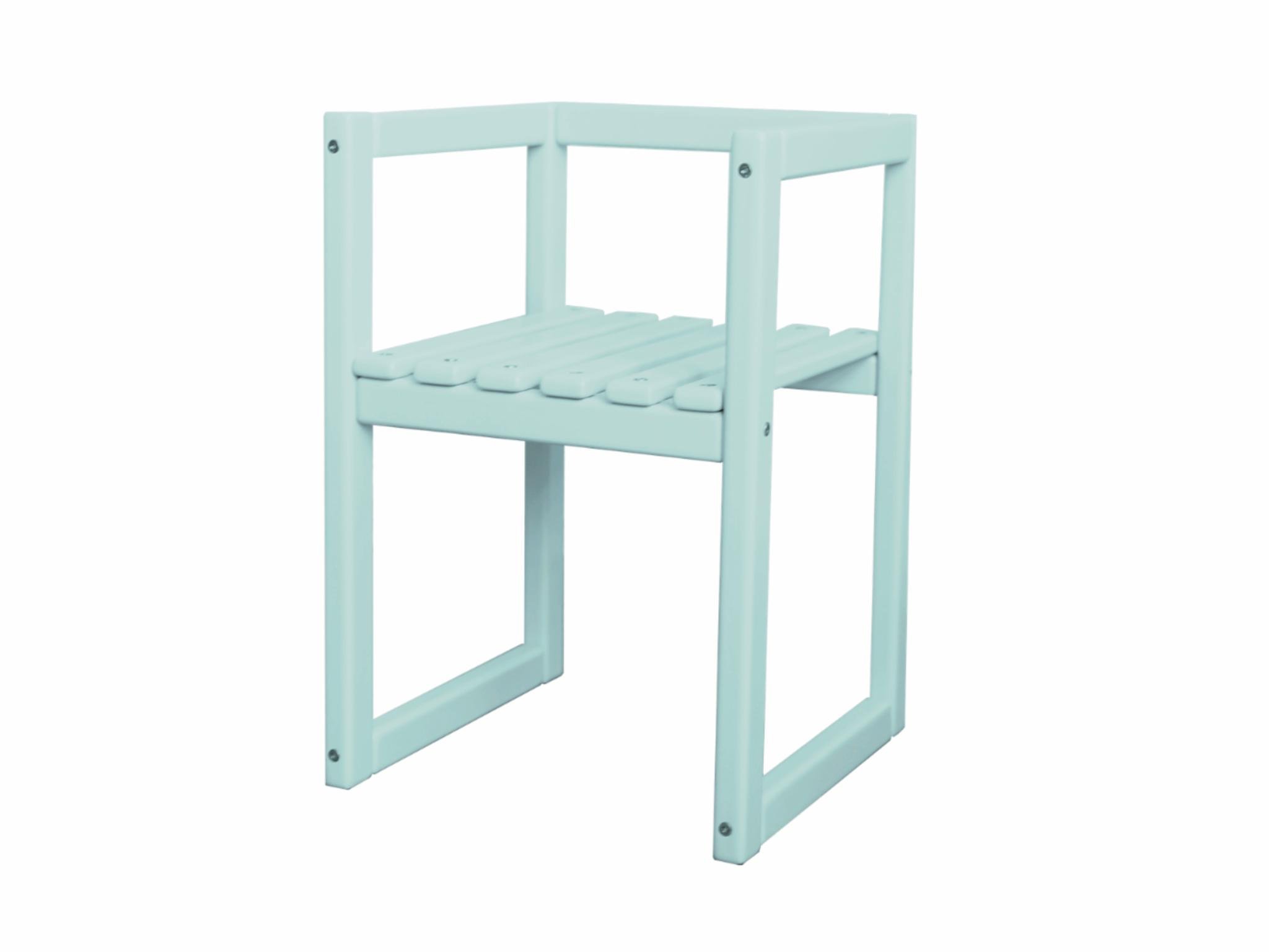 Дитячий стільчик Куб Монтессорі з прямою спинкою Бірюзовий (23464907)