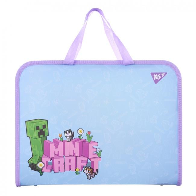 Папка-портфель YES 492313 FC на блискавці з тканинними ручками