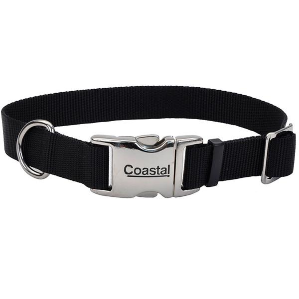 Нашийник для собак Coastal Metal Buckle 2,5х36-51 см (61962_BLK20) - фото 1 Нашийник для собак Coastal Metal Buckle 2,5х36-51 см (61962_BLK20) - фото 1