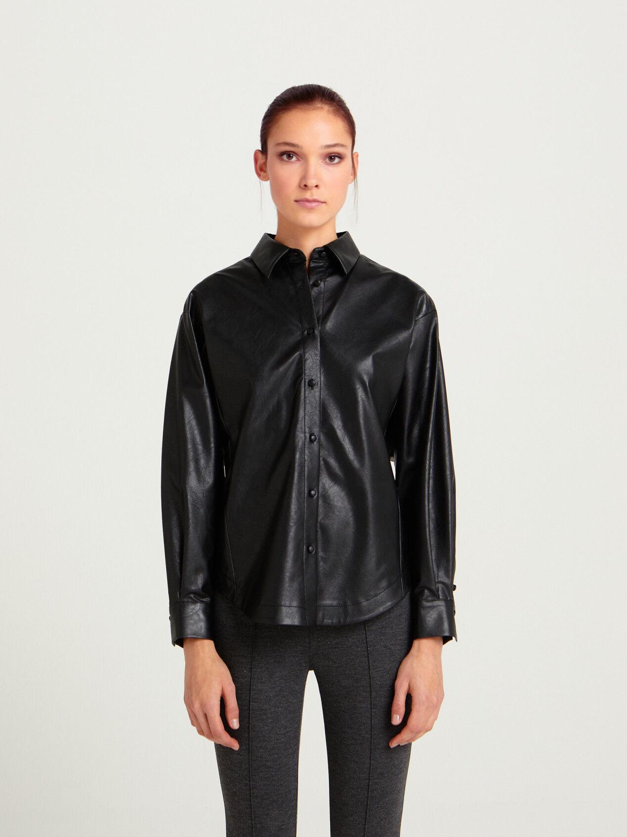 Рубашка женская Sisley 58wplq001 L Черный