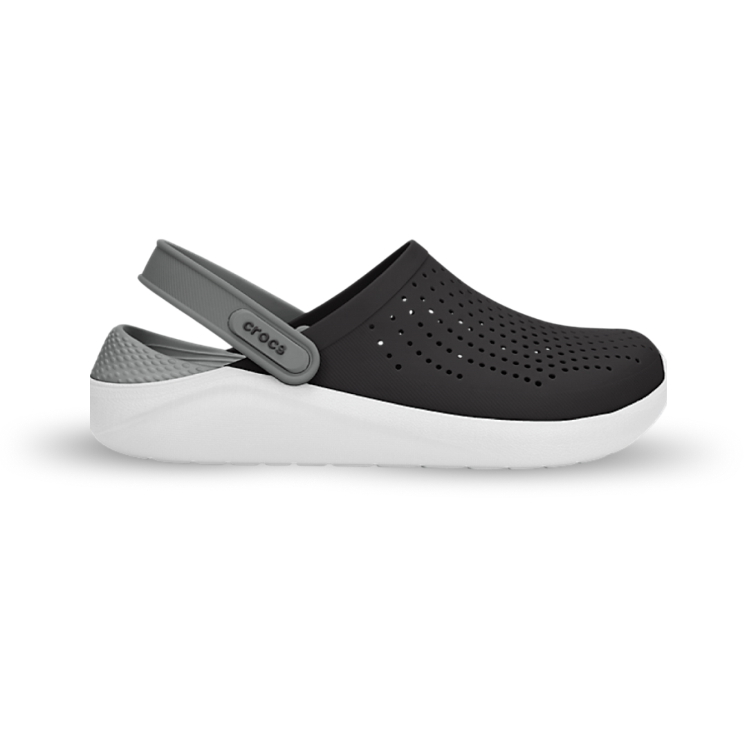 Сабо Crocs LiteRide Clog Black/Smoke р. 40-41 M8-W10 25,7-26,7 см Чорно-сірий (32147393)