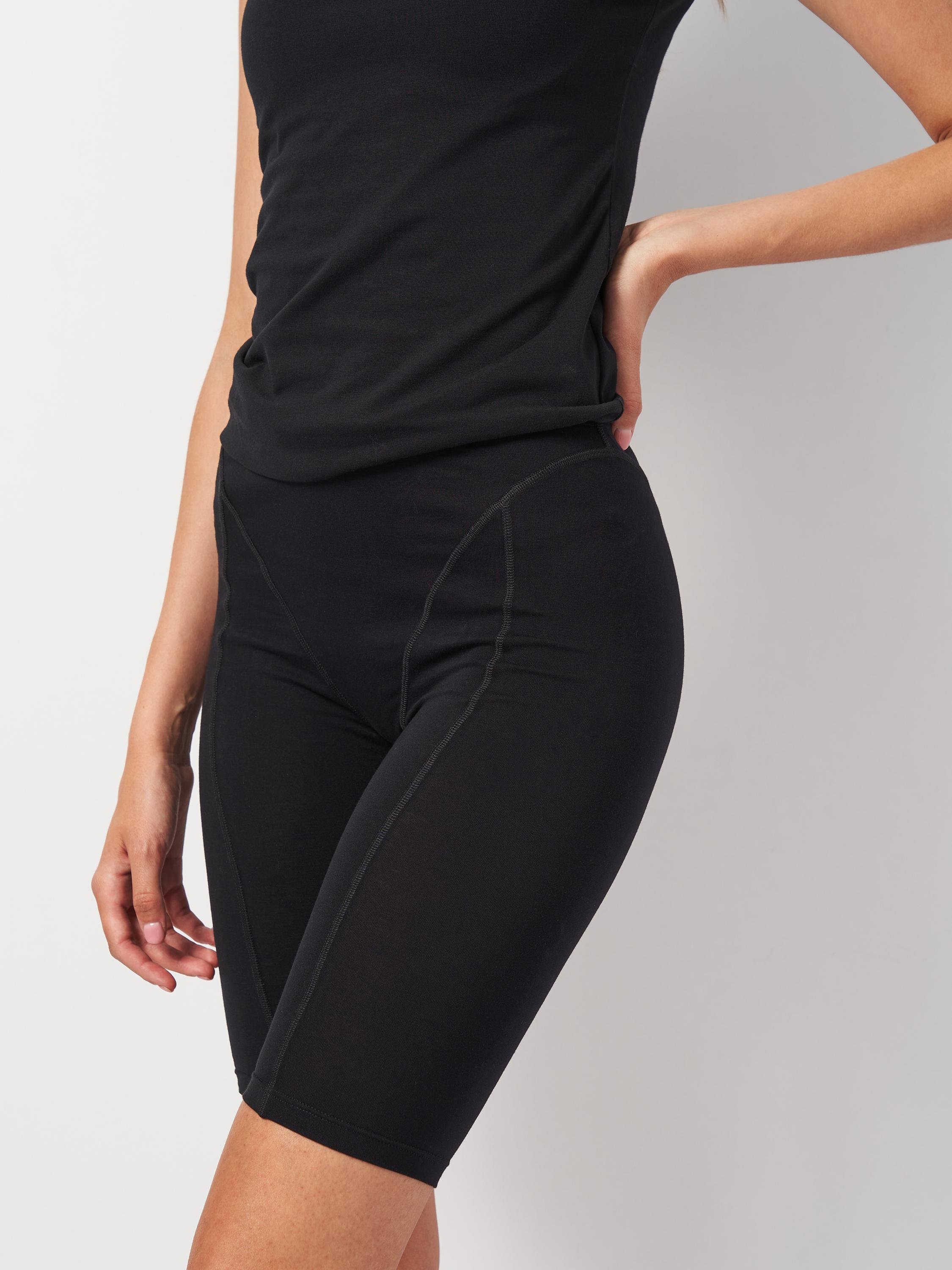 Велосипедки женские с декоративными швами ROZA 230903 XS Черный (4824005700064) - фото 4