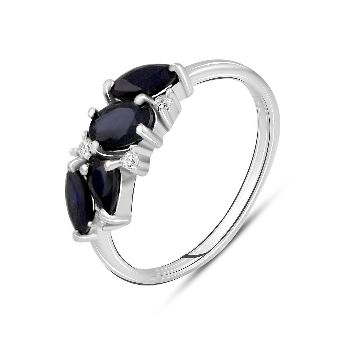 Кольцо серебряное с натуральным сапфиром 1,814 ct 2,49 г р. 18 (2120063)