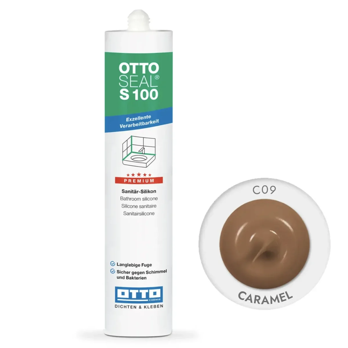 Силіконовий герметик OTTOSEAL S100 300 мм С09 caramel (S100C09)