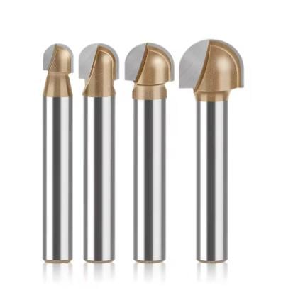 Набор фрез по дереву галтельных пазовых Ø 6,35-12,7 мм хвостовик 6,35 мм 4 шт. (F602)