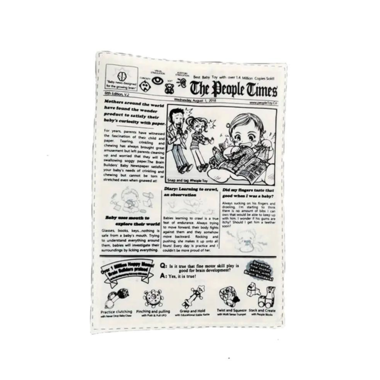 Іграшка газета для домашніх тварин жувальна Білий