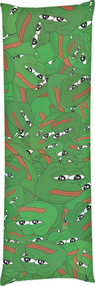 Подушка дакимакура Pepe Лягушка 60х180 см (14105944)