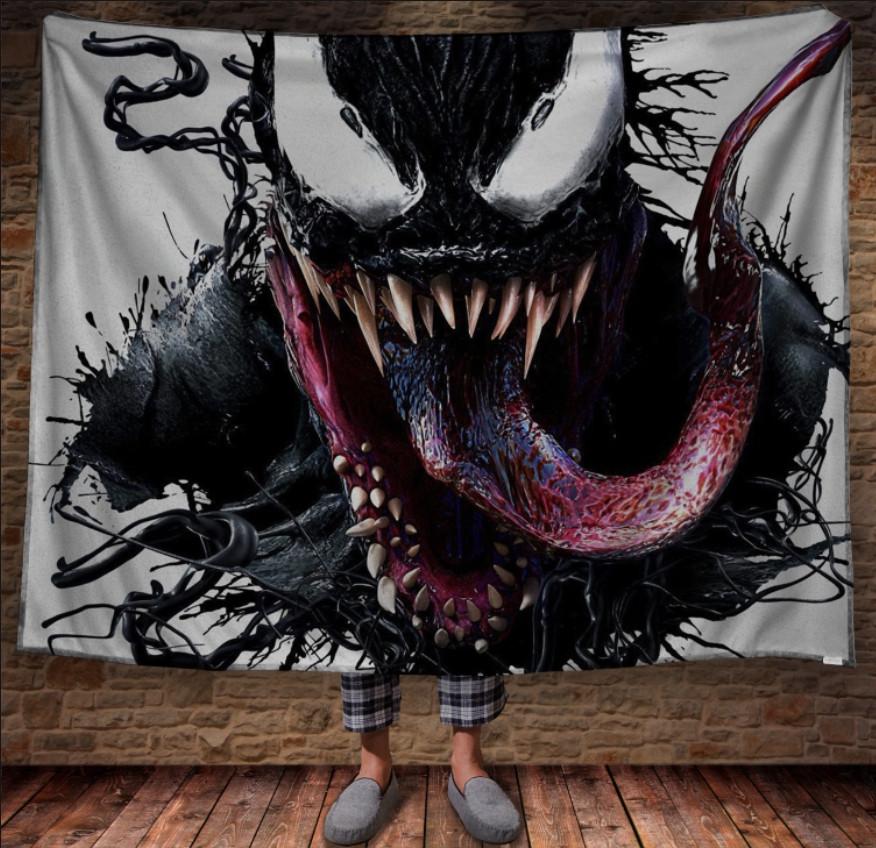 Плед с 3D принтом Веном / Venom 150х200 см (epi_0882)