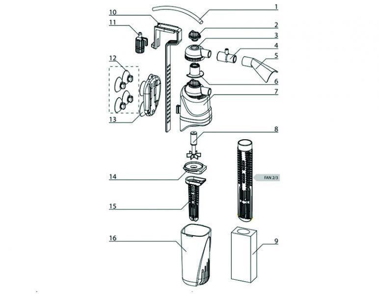 Фильтр внутренний Aquael FAN 2 Plus для аквариумов до 150 л (102369 /3070) - фото 7