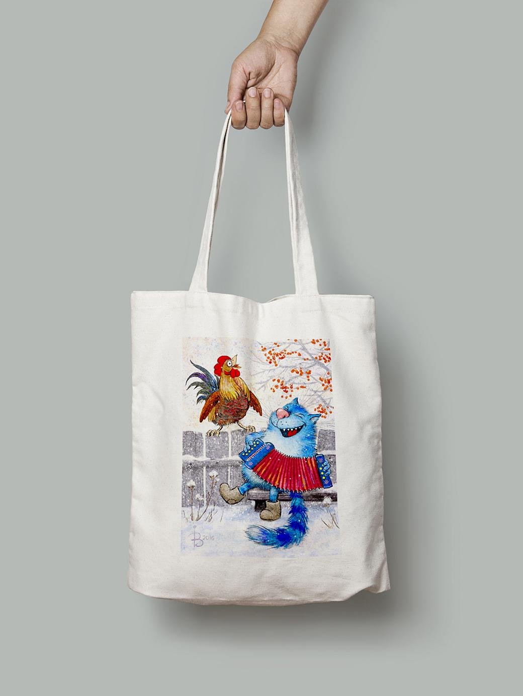 Эко-сумка Распевание песен под гармонь шопер (rinaz_20162225012_Bag)