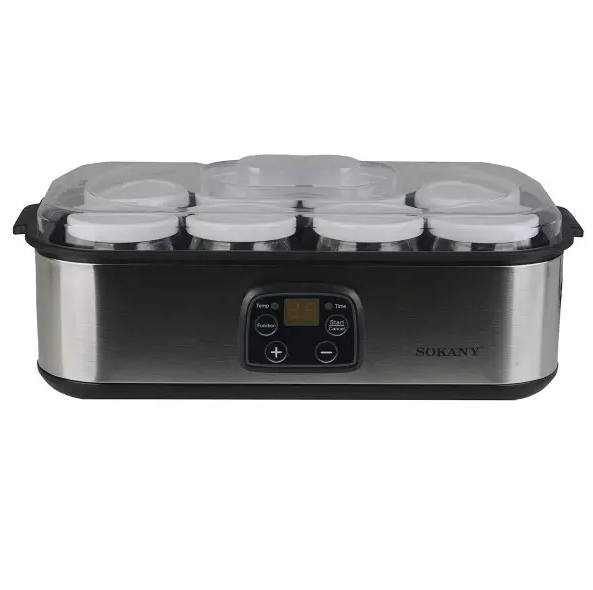 Йогуртниця Sokany SK-2303 25 Вт 1,4 л 8 баночок Сталевий (SK2303SS)