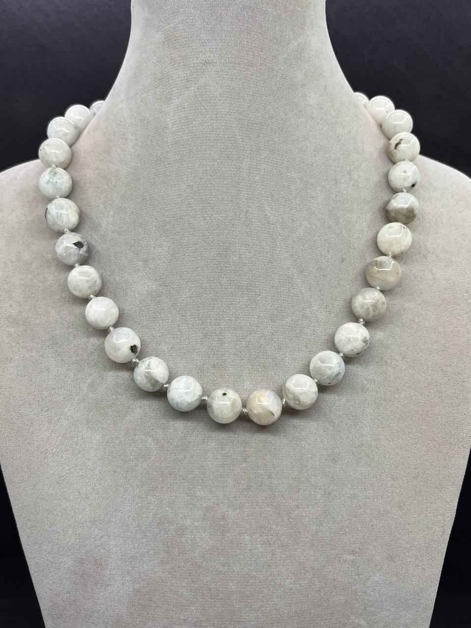 Бусы лунный камень 44 см Разноцветный (10543)