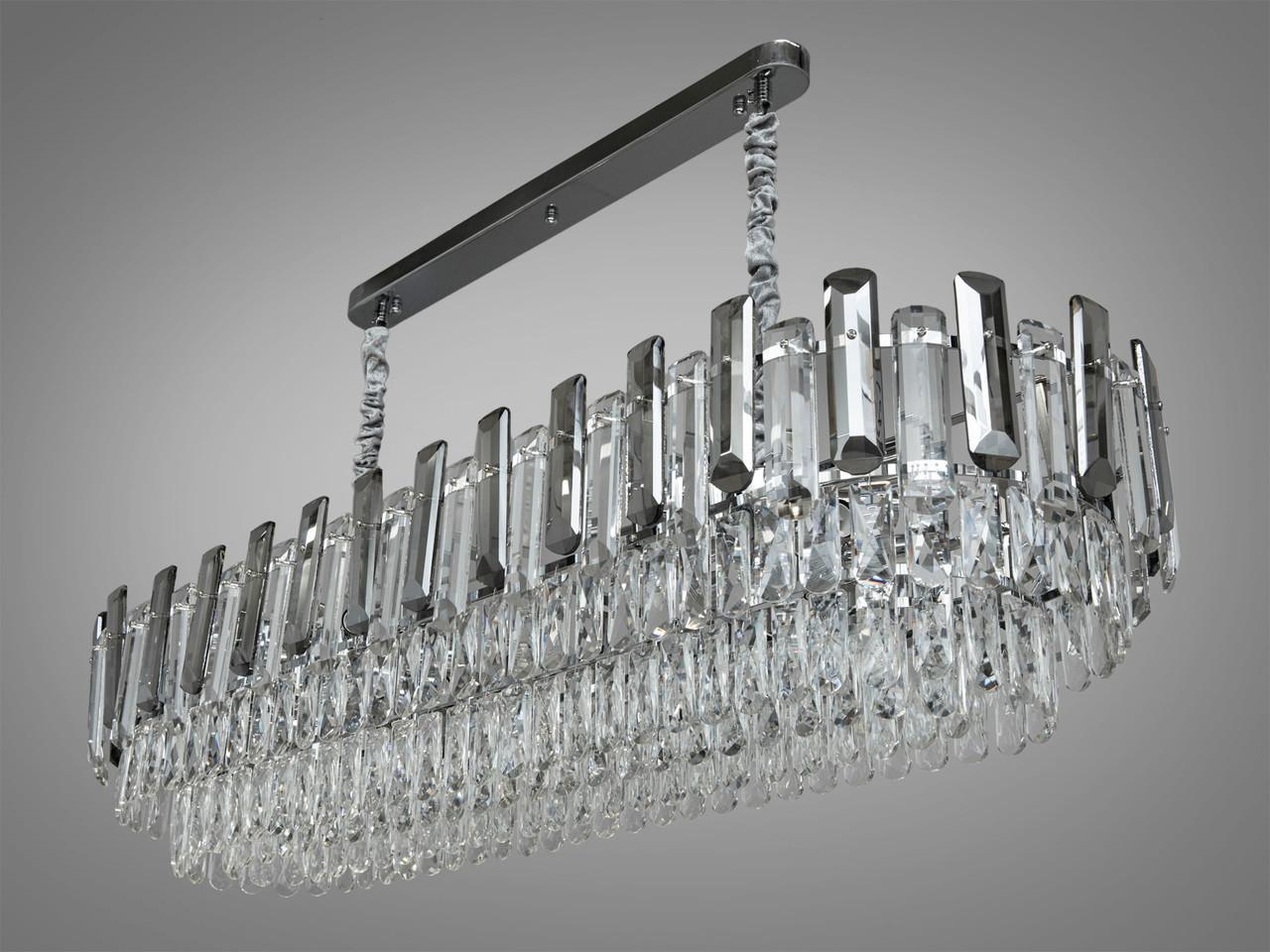Кришталева люстра на 24 лампи хром 8805-1200x400CH