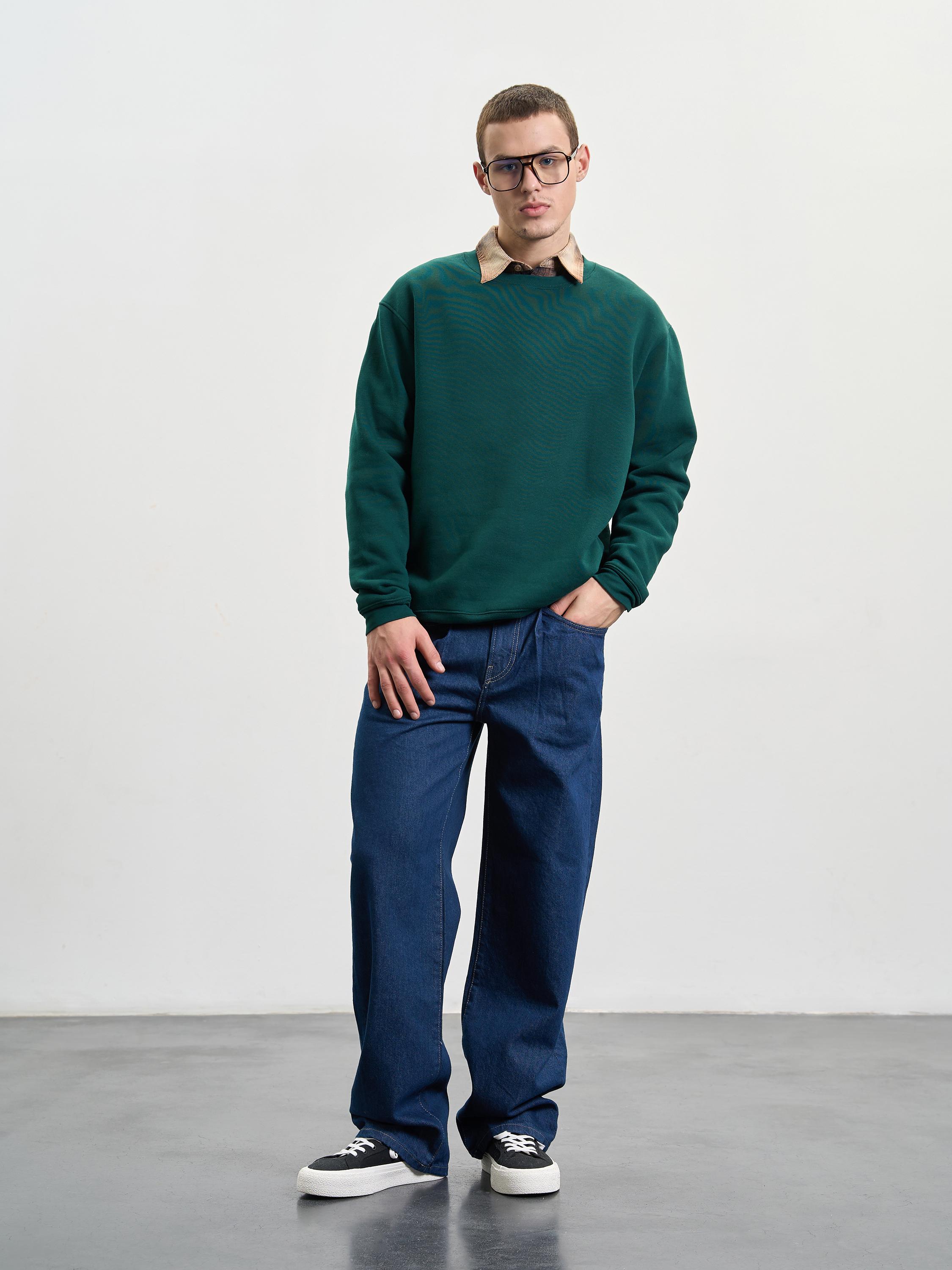 Свитшот мужской утепленный ROZA 240452 S Зеленый (4824005710926) - фото 2 Свитшот мужской утепленный ROZA 240452 S Зеленый (4824005710926) - фото 2