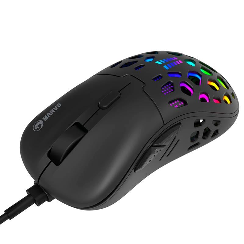 Компьютерная мышка игровая Marvo Wired Programmable Gaming Mouse G946 с RGB-подсветкой Черный (22562488) - фото 5