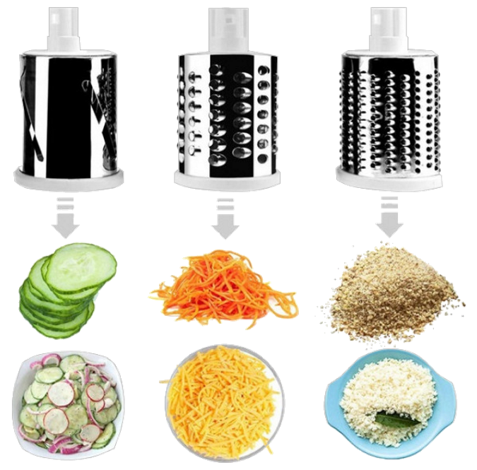 Механическая овощерезка Tabletop Drum Grater 3 насадки (Eur9700) - фото 3