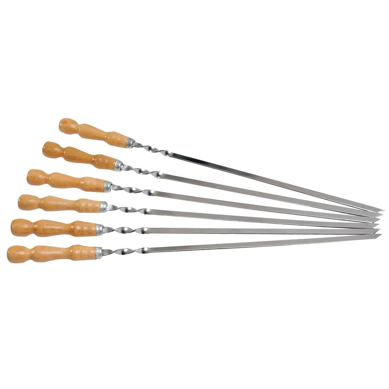 Набор шампуров с деревянной ручкой 650х13х3 мм 6 шт