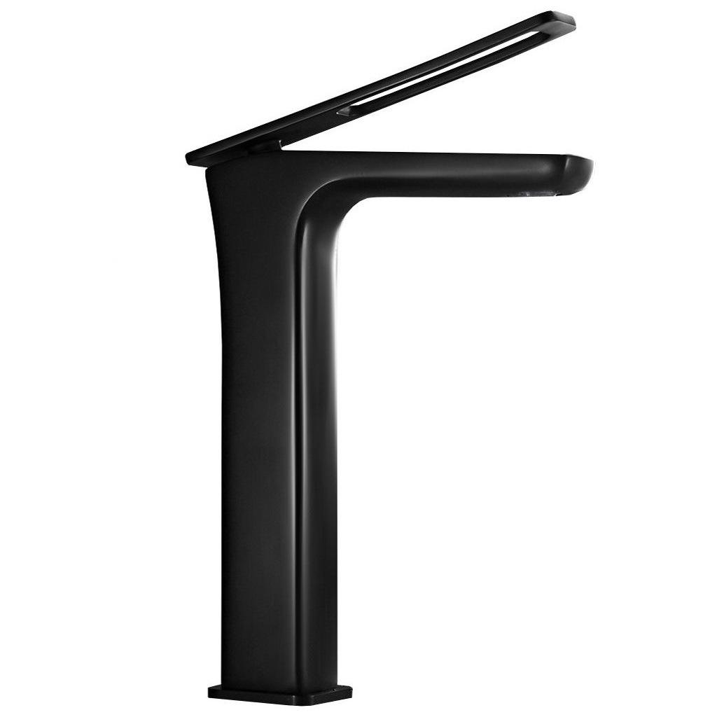 Смеситель для умывальника CUBO REA SOHO BLACK HIGH REA-B8601 высокий однорычажный Черный (133416)