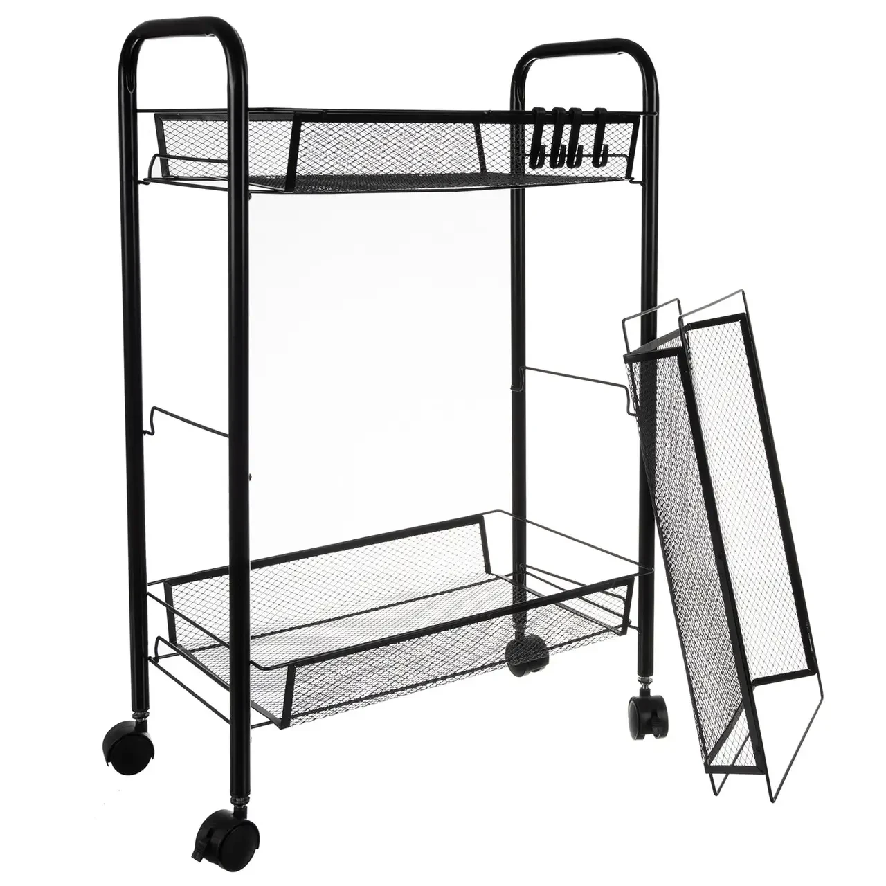 Стеллаж кухонный на колесах Ruhhy 24749 с тремя полками Black (24749 ) - фото 7 Стеллаж кухонный на колесах Ruhhy 24749 с тремя полками Black (24749 ) - фото 7