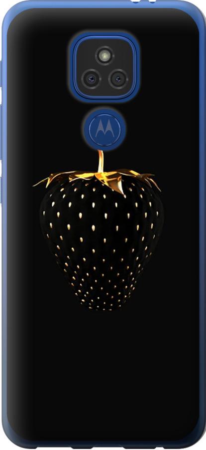 Чехол на Motorola E7 Plus Черная клубника (3585u-2107-42517)