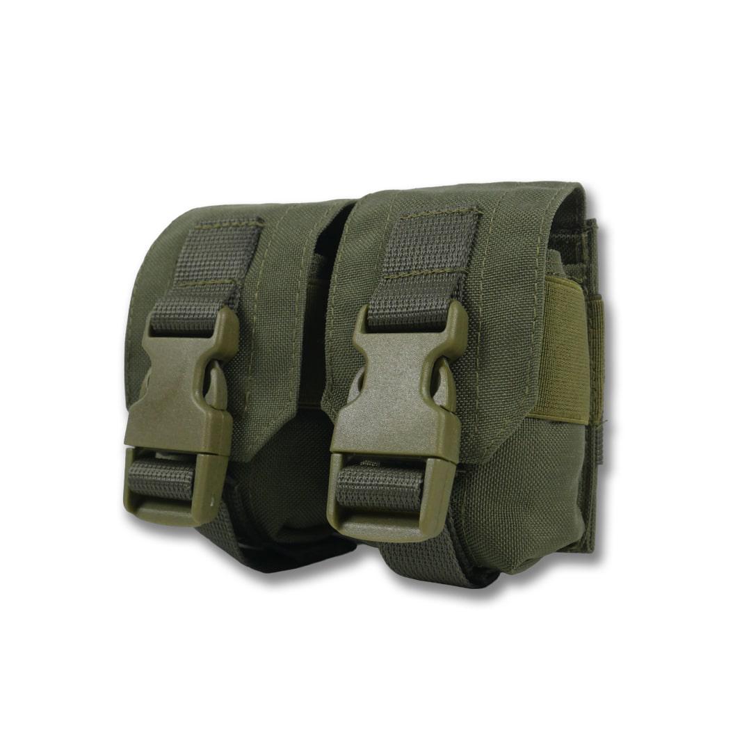 Подсумок Kiborg под 2 гранаты GU Double Mag Pouch Khaki (4072)