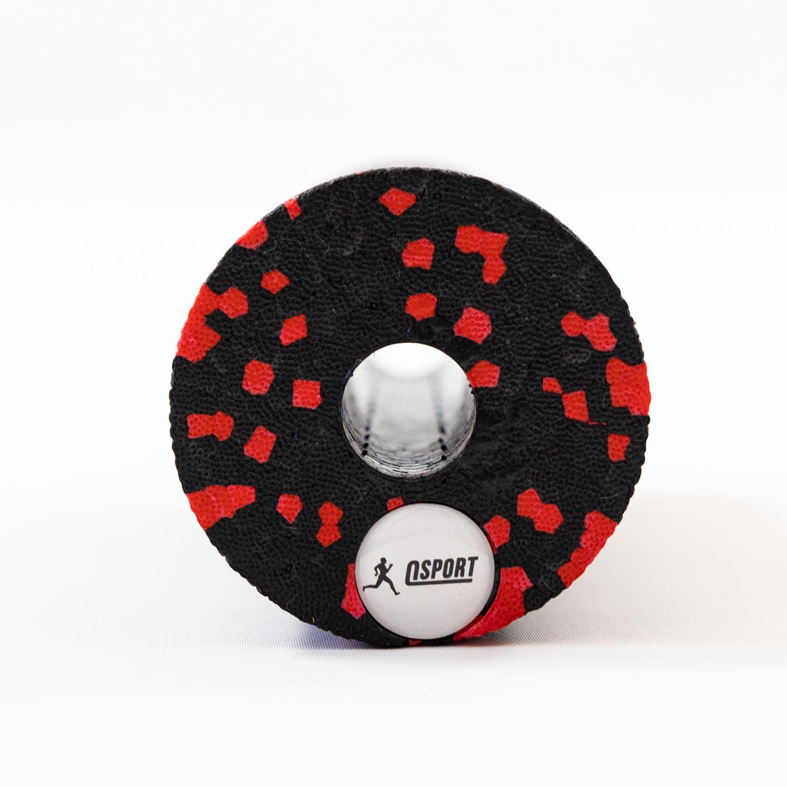 Набор массажный для йоги и фитнеса OSPORT EPP 3в1 массажный валик/йога ролл/массажный мяч МФР Черно-красный (OF-0281) - фото 4