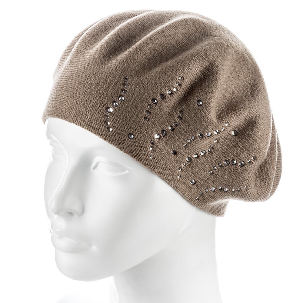 Берет женский Zolly ZH235 полушерстяной тонкой вязки двойной Лама (117700)