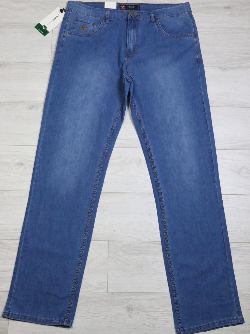 Джинсы мужские летние Vitions классические с ровным покроем. 40 Синий (1354)
