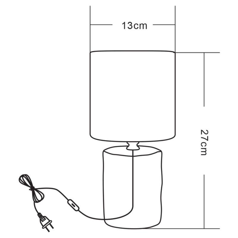 Настільна лампа Zuma Line HS8603-BL 1xE14/40W/230V Чорний (27133589) - фото 2