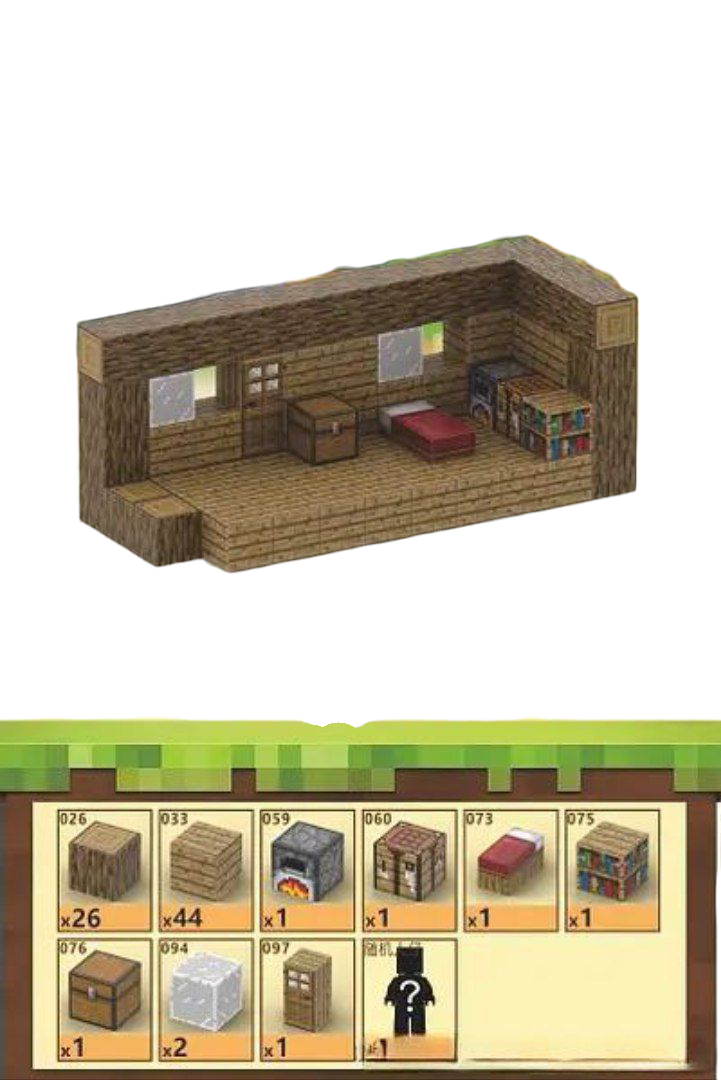 Конструктор дитячий магнітний Minecraft дерев'яний будиночок 80 будівельних блоків і 3 фігурки (2670198339) - фото 2 Конструктор дитячий магнітний Minecraft дерев'яний будиночок 80 будівельних блоків і 3 фігурки (2670198339) - фото 2