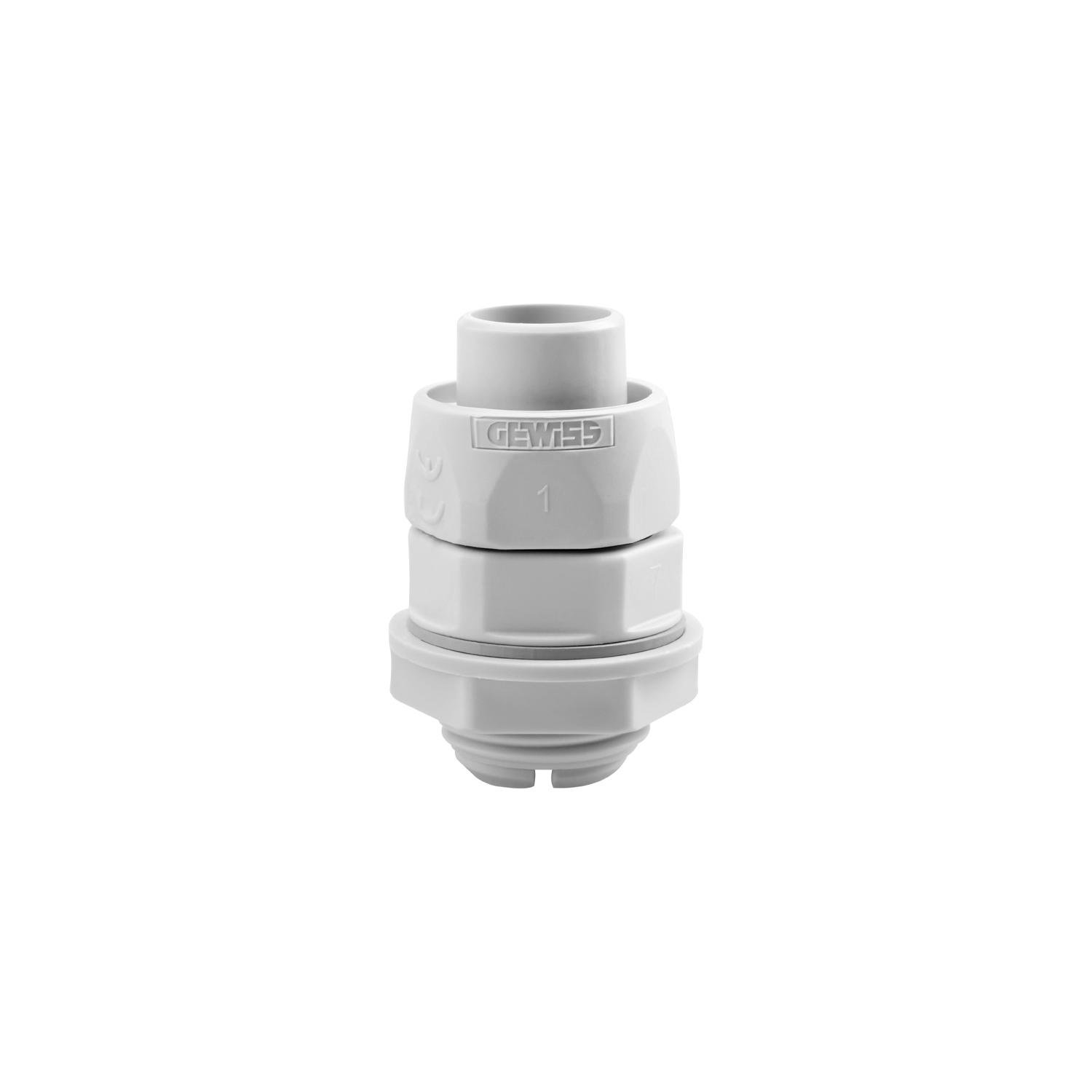 Кабельний ввід Gewiss RD16 IP54 ПВХ поворотний для отворів 12,7 мм max Ø 16 мм Сірий (DX54216)