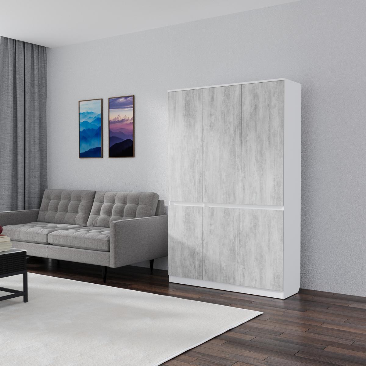 Шкаф Смузи Мікс Меблі 1860х1200х380 мм Урбан лайт - фото 1 Шкаф Смузи Мікс Меблі 1860х1200х380 мм Урбан лайт - фото 1