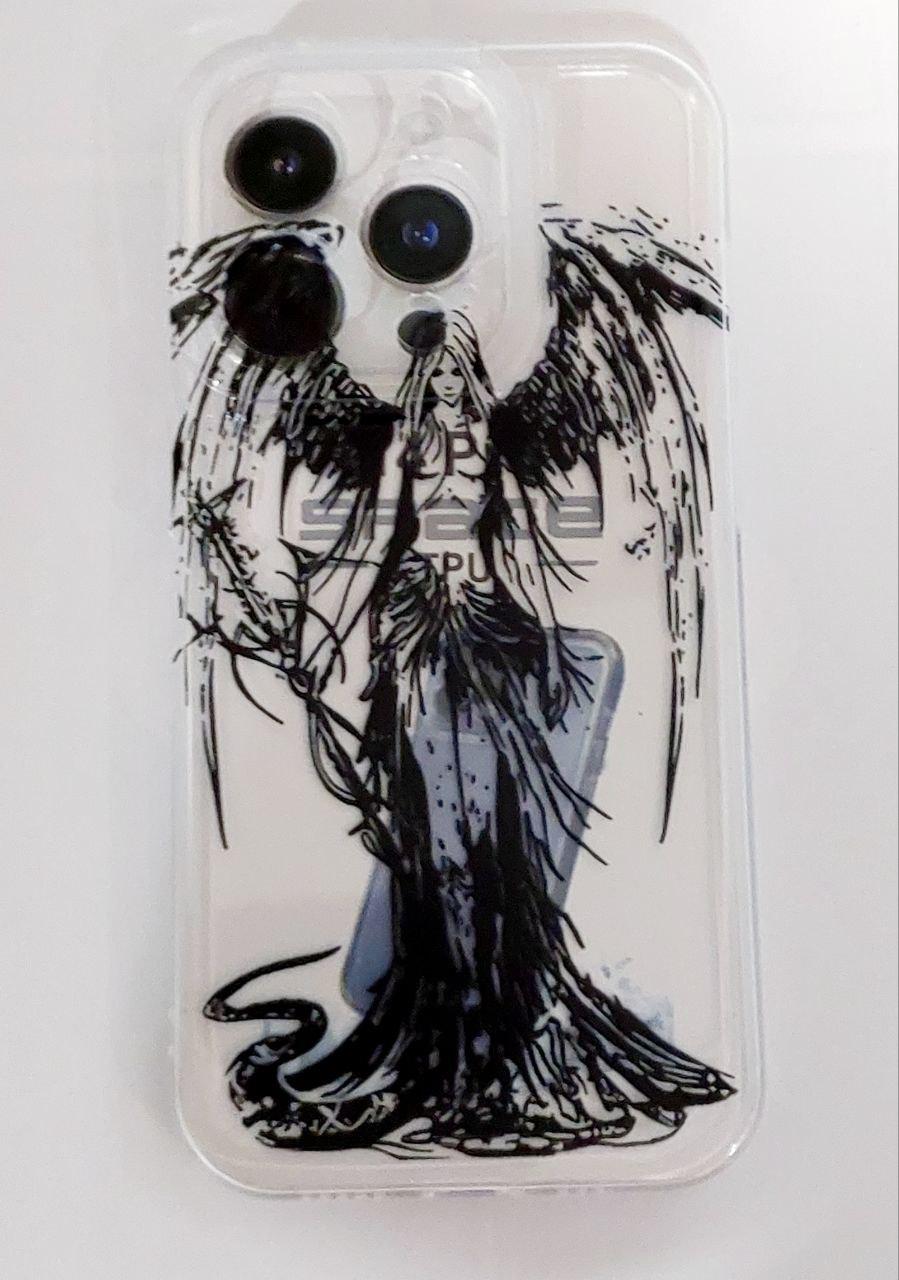 Чехол для iPhone 14 Pro прозрачный с принтом Ангел Space Shell (Т - 1009/5) - фото 2 Чехол для iPhone 14 Pro прозрачный с принтом Ангел Space Shell (Т - 1009/5) - фото 2