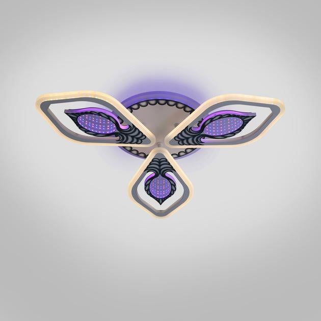 Люстра стельова світлодіодна Valeso V K28953-3 TL WT з пультом 105W (00000140418)